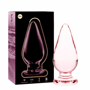 NEBULA SERIES BY IBIZA - MODELO 4 ANAL PLUG VIDRO BOROSILICADO ROSA 11 CM -O- 5 CM