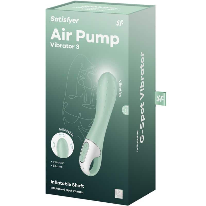SATISFYER - AIR PUMP VIBRATOR 3 PONTO G INFLÁVEL MENTA - Image 6