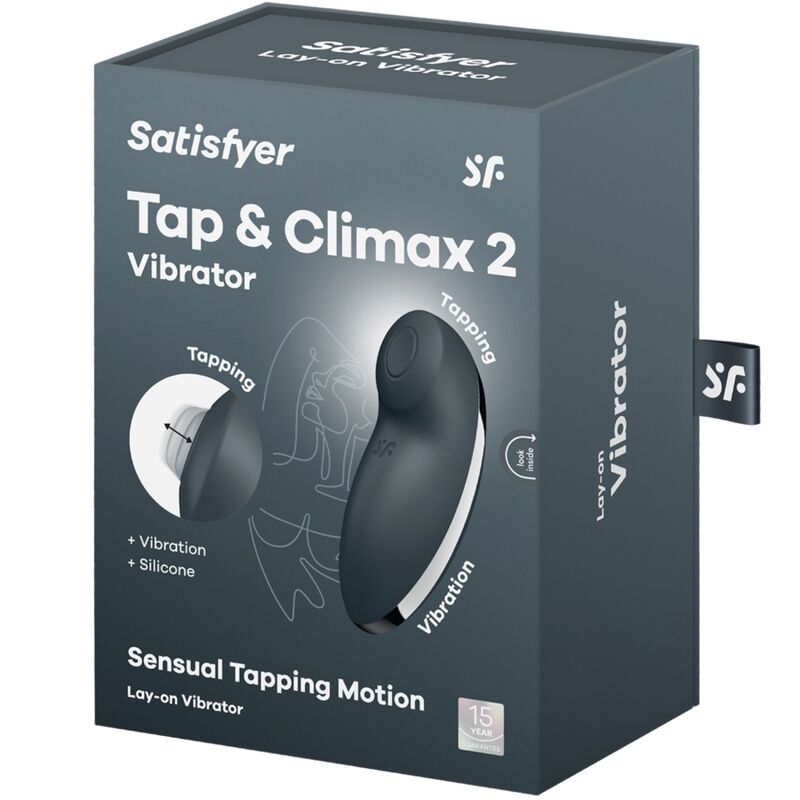 SATISFYER - TAP & CLIMAX 2 VIBRADOR E ESTIMULADOR CINZA - Image 7