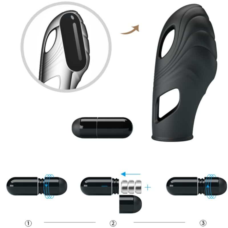 PRETTY LOVE - LICH SILICONE DEDO VIBRADOR PRETO - Image 8