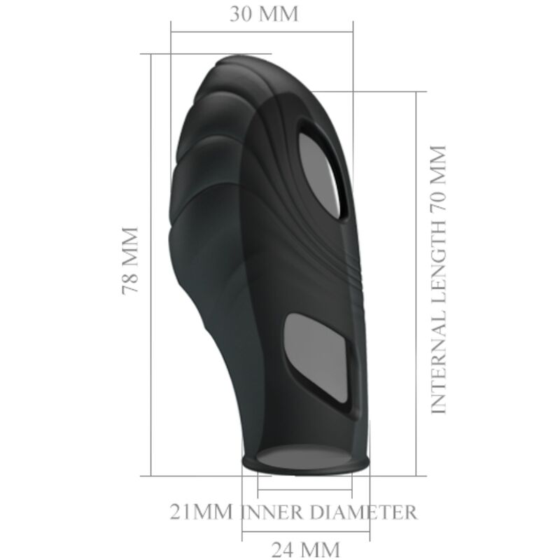 PRETTY LOVE - LICH SILICONE DEDO VIBRADOR PRETO - Image 7