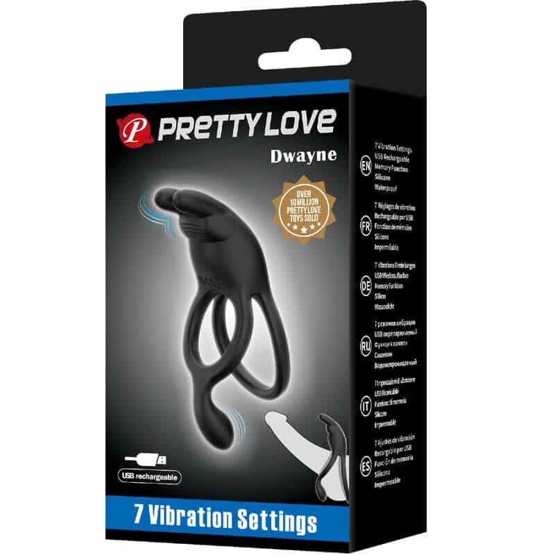 PRETTY LOVE - SETH ANEL VIBRATÓRIO DUPLO COELHO 7 VIBRAÇÕES PRETO - Image 9