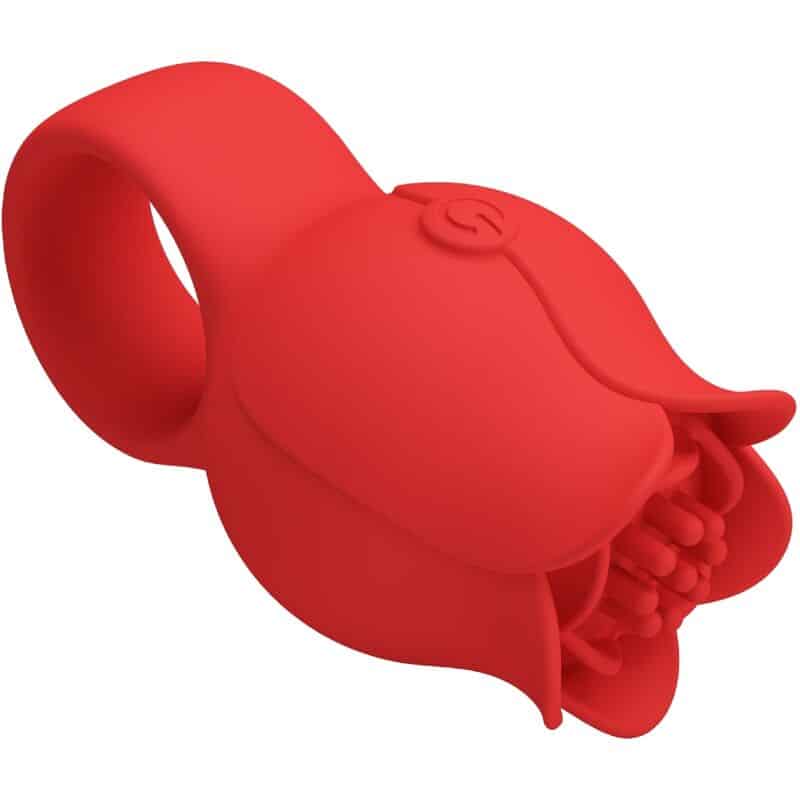 PRETTY LOVE - VIBRADOR DE DEDO EM FORMA DE JAE ROSE 10 VIBRAÇÕES VERMELHO - Image 4