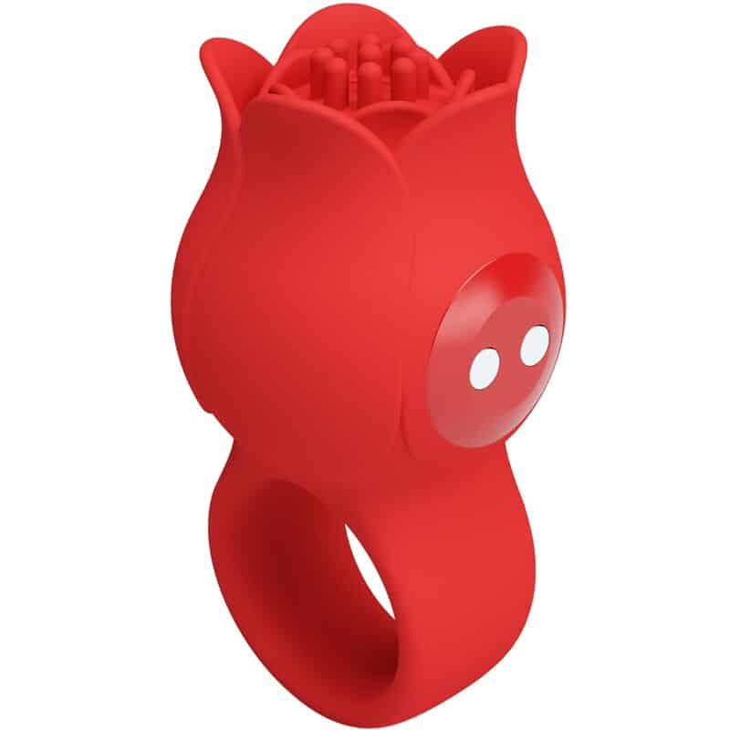 PRETTY LOVE - VIBRADOR DE DEDO EM FORMA DE JAE ROSE 10 VIBRAÇÕES VERMELHO - Image 2