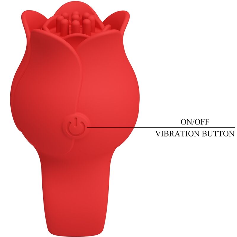 PRETTY LOVE - VIBRADOR DE DEDO EM FORMA DE JAE ROSE 10 VIBRAÇÕES VERMELHO - Image 7