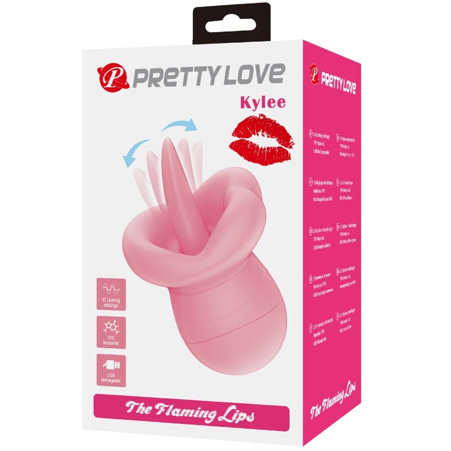 PRETTY LOVE - ESTIMULADOR DE CLITÓRIS KYLEE TONGUE 10 VIBRAÇÕES ROSA NUDE - Image 9