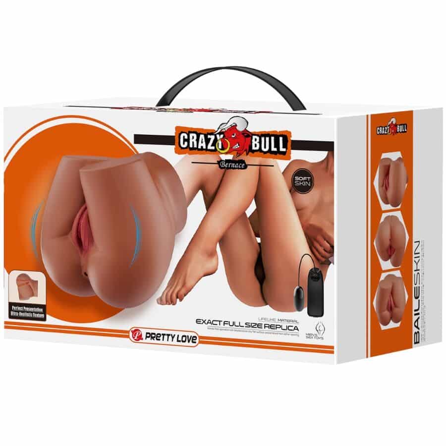 CRAZY BULL - BERNACE ASS VIBRADOR COM VAGINA REALISTA E ÂNUS CARNE CONTROLE REMOTO - Image 12