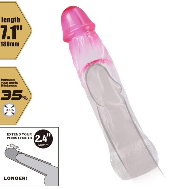 PRETTY LOVE - NERON REALISTA 6 CM BAINHA DE AMPLIAÇÃO PARA PÊNIS ROSA - Image 5