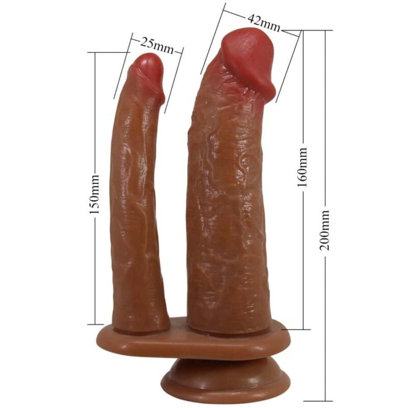 PRETTY LOVE - HULBERT DUPLO REALISTA DILDO COM VIBRAÇÃO MULATO - Image 7
