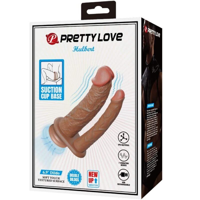 PRETTY LOVE - HULBERT DUPLO REALISTA DILDO COM VIBRAÇÃO MULATO - Image 8