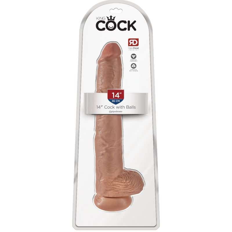 KING COCK PÊNIS REALISTA COM TESTÍCULOS 35,6 CM - Image 5