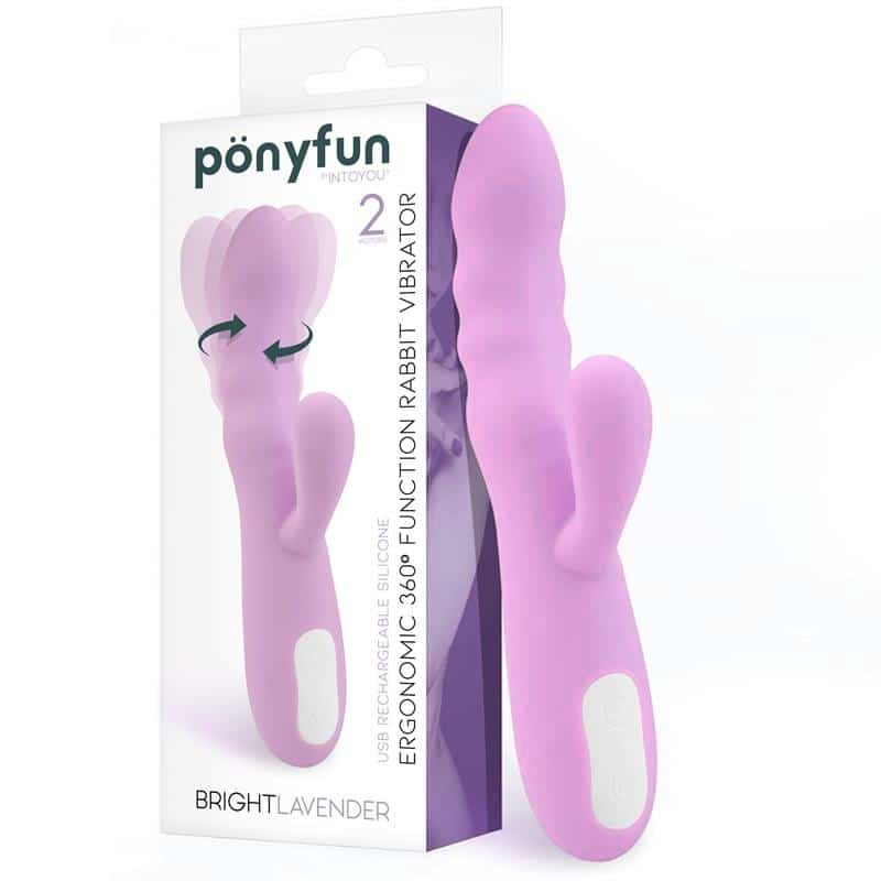 Intoyou - Brightlavender Vibrador y Rotador Doble Motor 360º USB Silicona