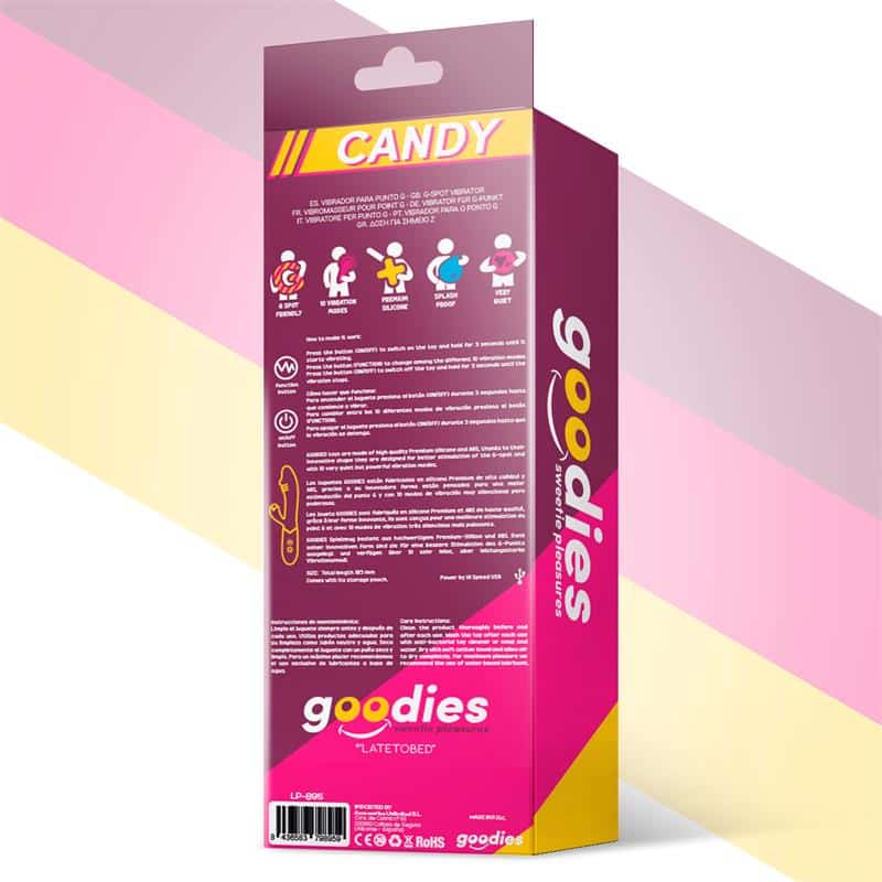Goodies - Candy Vibrador con Conejito Punto G USB Silicona Fucshia - Image 3