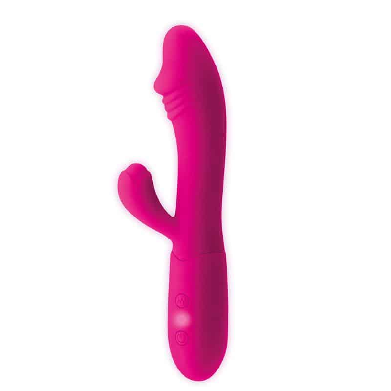 Goodies - Candy Vibrador con Conejito Punto G USB Silicona Fucshia - Image 4