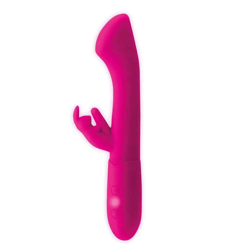 Goodies - Cotton Vibrador Punto G y Conejito USB Silicona Fuchsia - Image 4