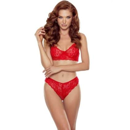 Passion - Denelia Conjunto Tanga + Sutiã Vermelho L/Xl