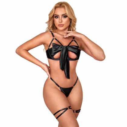 Subblime - 955199 Conjunto De Sutiã Com Laço Preto Ajustável S/M