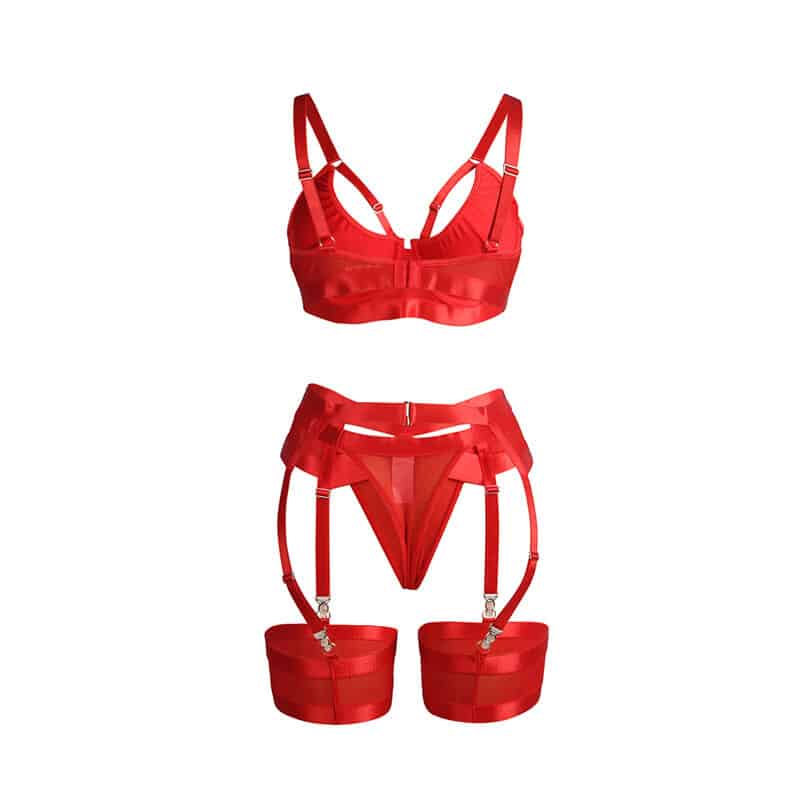 Subblime - 955250 Sutiã Bondage Vermelho Com Conjunto De Liga S/M - Image 6