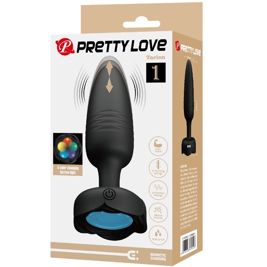 Pretty Love - Tarion Anal Plug Com Luz Led Preto 12,5 Cm - Image 9