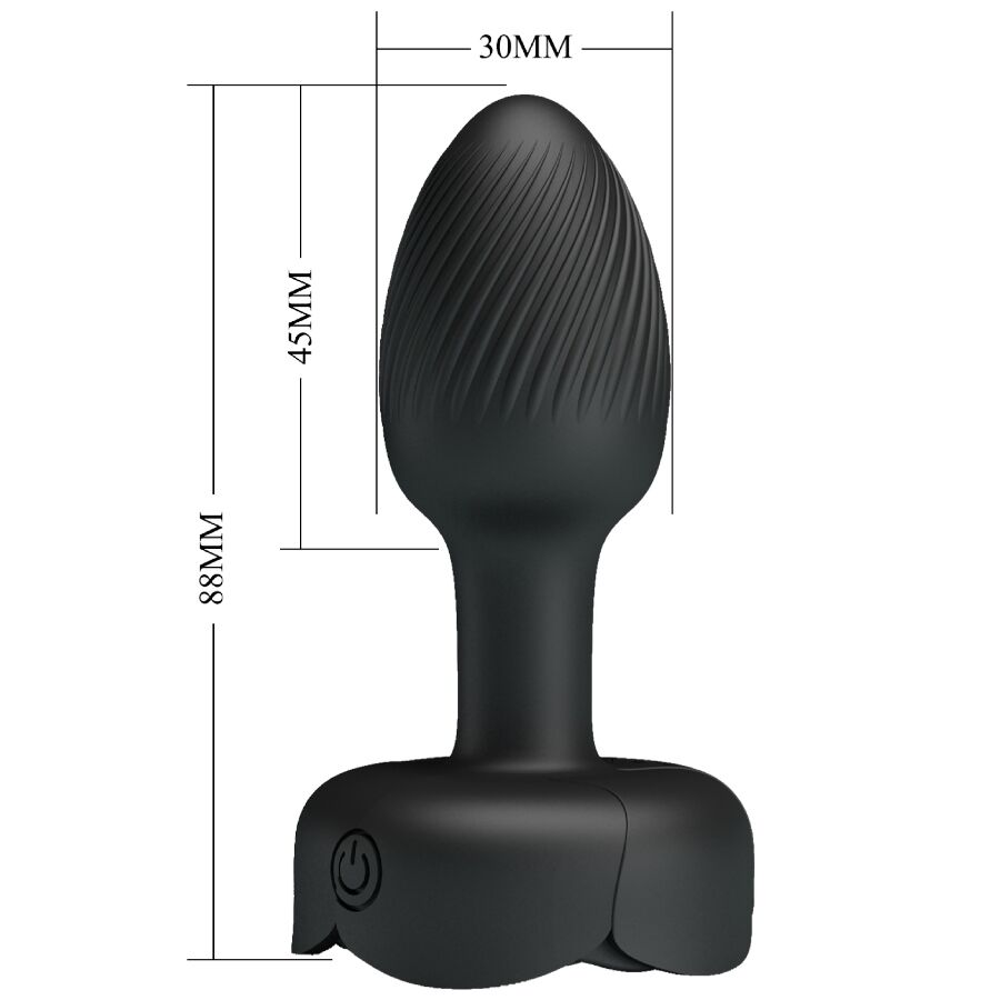 Pretty Love - Olman Plug Anal Com Luz Led Preto 8,8 Cm - Image 6