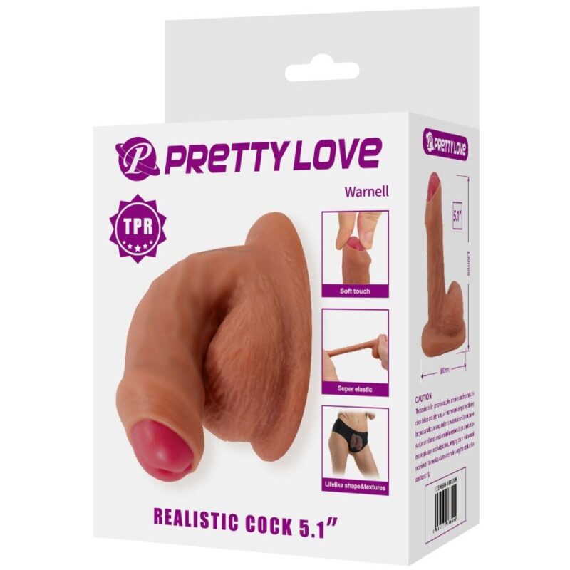 Pretty Love - Warnell Dildo Ultra Realista E Elástico 9,5 Cm Mulato - Image 10