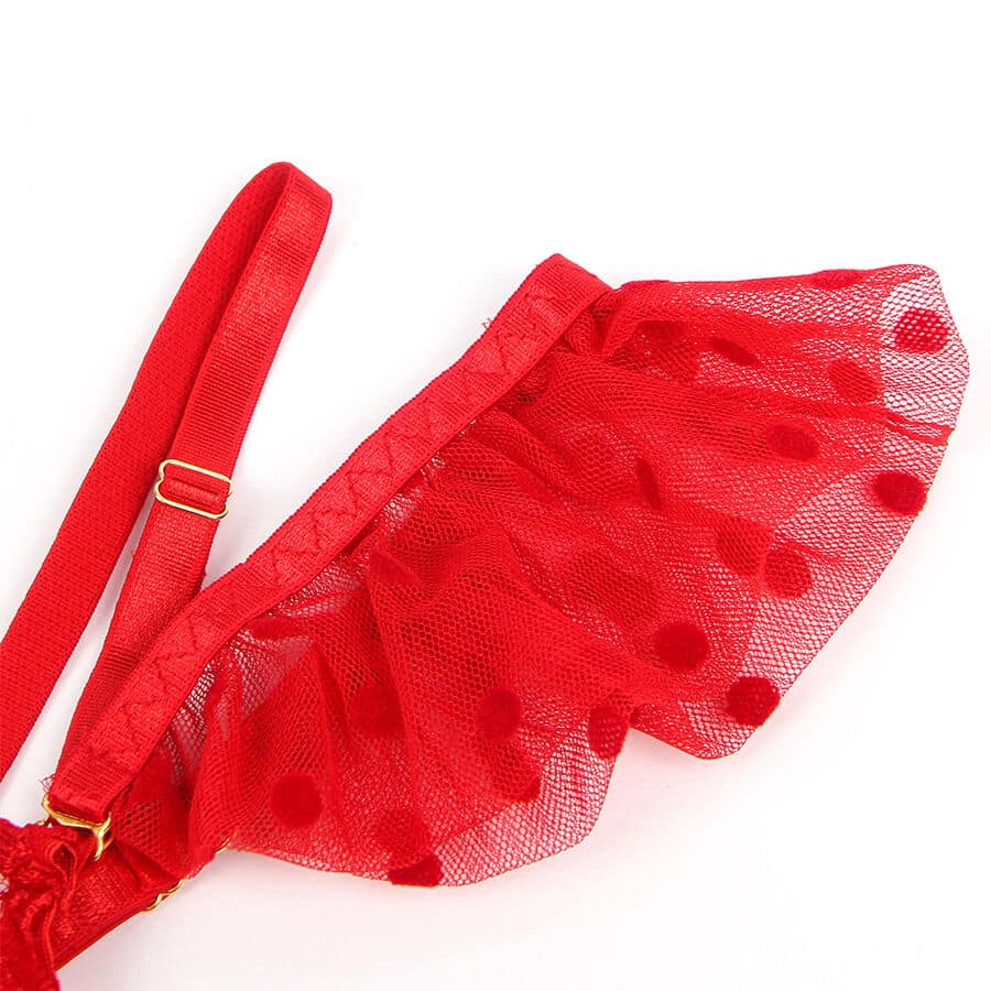 Subblime - 957513 Conjunto De Sutiã E Liga De Renda Vermelho L/Xl - Image 5