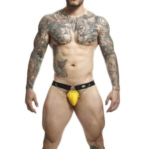 Mob - Dngeon Amarelo Jockstrap Com Correntes Tamanho Único