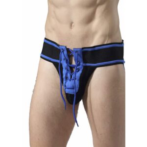 Mob - Fetish Jockstrap Futebol Azul Tamanho M