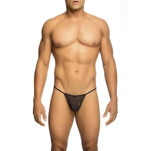 Fotografia da Tanga Transparente em Formato T Preta Tamanho L/XL