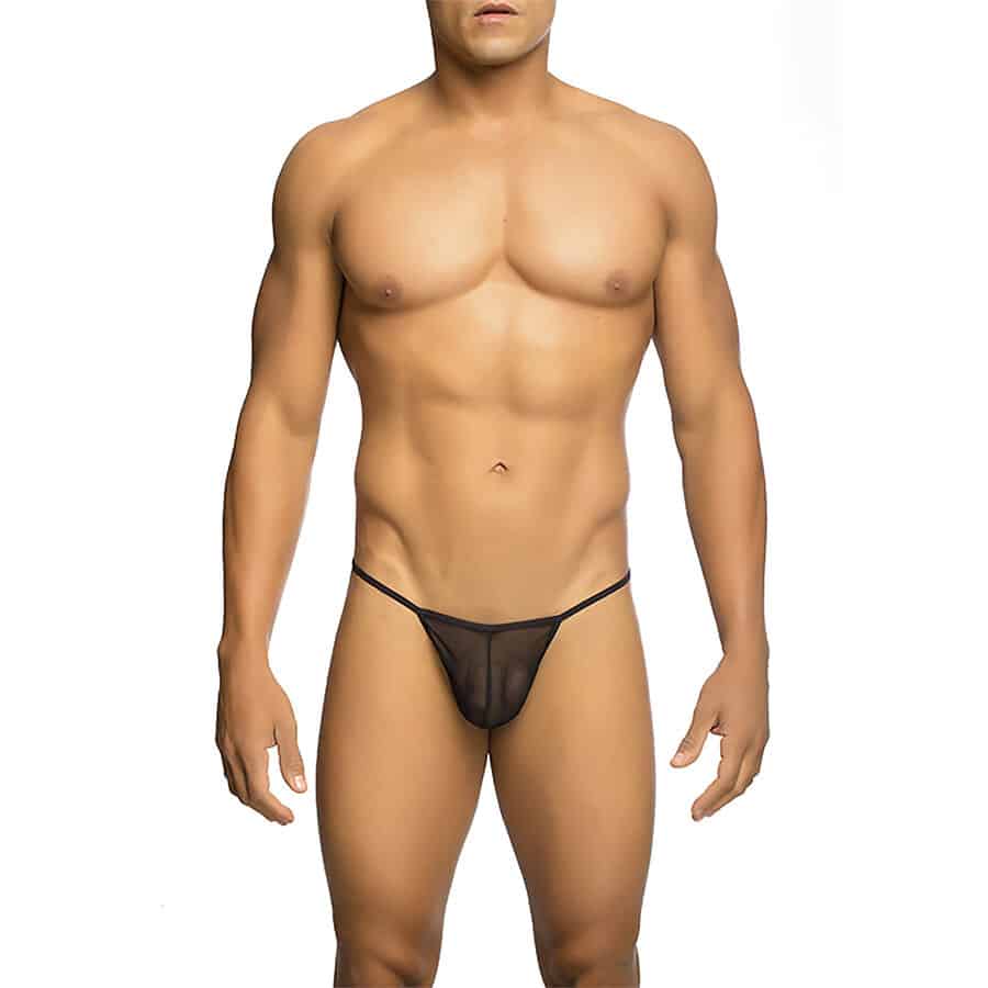 Fotografia da Tanga Transparente em Formato T Preta Tamanho L/XL