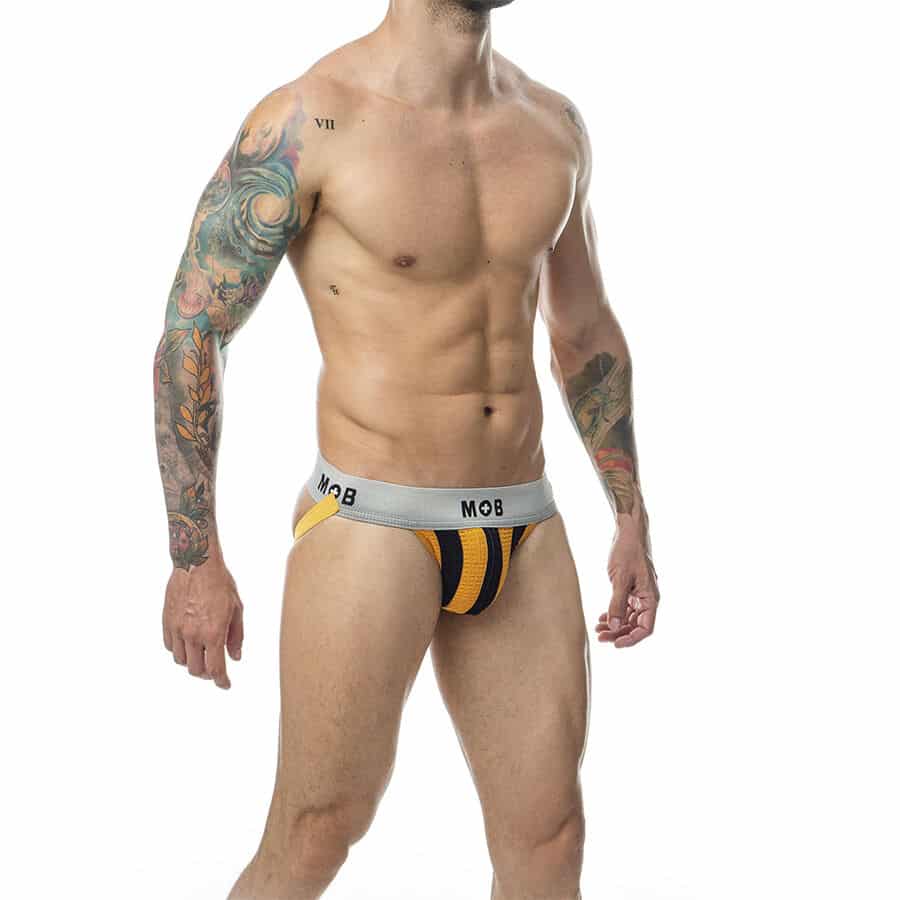 Mob - Calça Classic Jock Stripe Laranja Tamanho Xxl - Image 3