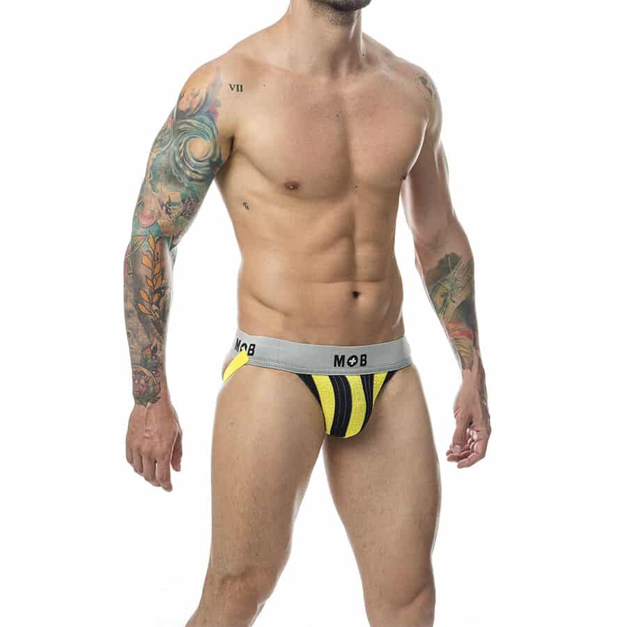 Mob - Calça Classic Jock Stripe Amarela Tamanho Xxl - Image 3