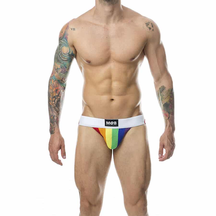 Mob - Calça Classic Jock Stripe Rainbow Tamanho P