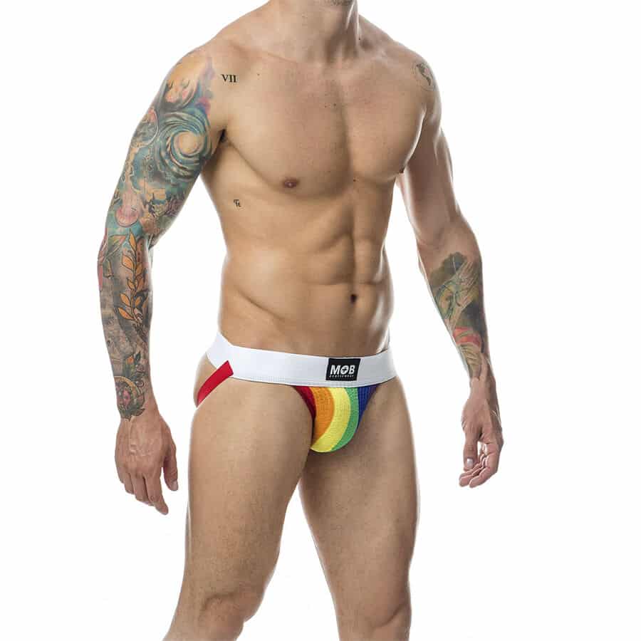 Mob - Calça Classic Jock Stripe Rainbow Tamanho M - Image 3