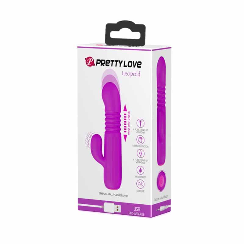 Prettylove - Leopold Vibrador con Función de Movimiento USB Silicona - Image 10