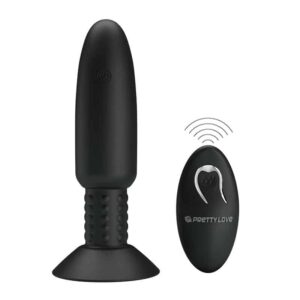 Prettylove - Plug Anal con Vibración y Rotación con Control Remoto USB