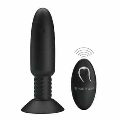 Prettylove - Plug Anal con Vibración y Rotación con Control Remoto USB