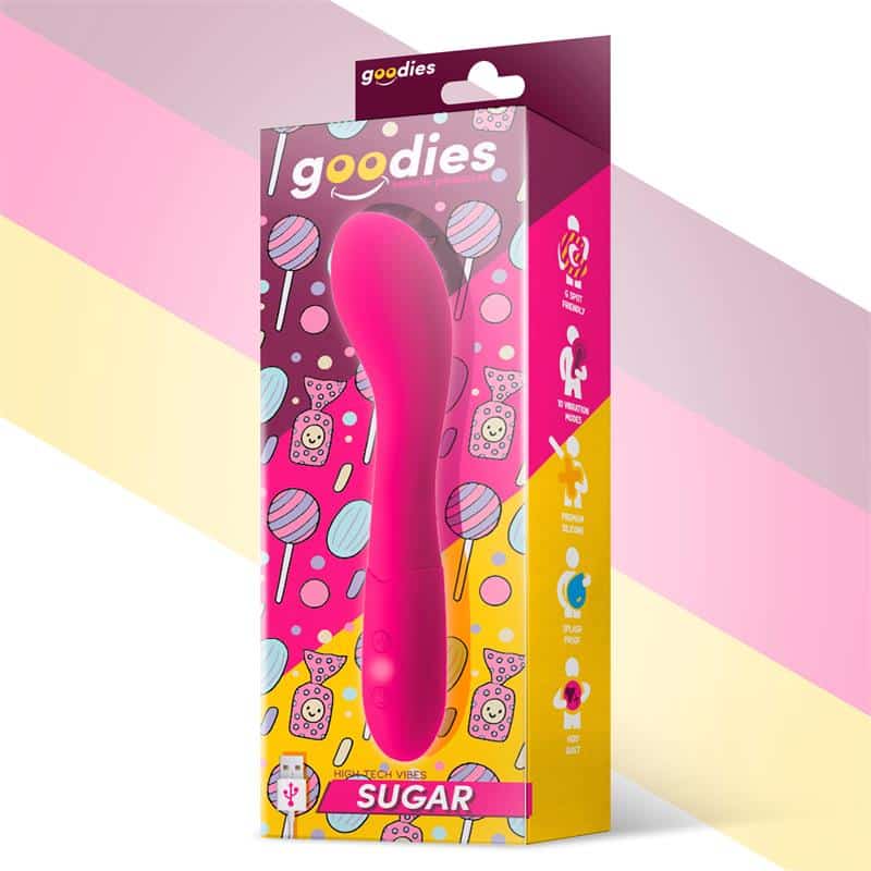 Goodies - Sugar Vibrador Punto G USB Silicona Fushsia - Image 2