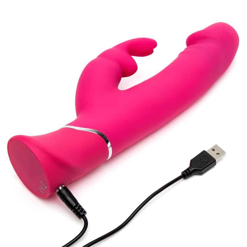 Happy Rabbit - Vibrador Realistic Dual Density Rabbit Rosa - Image 5