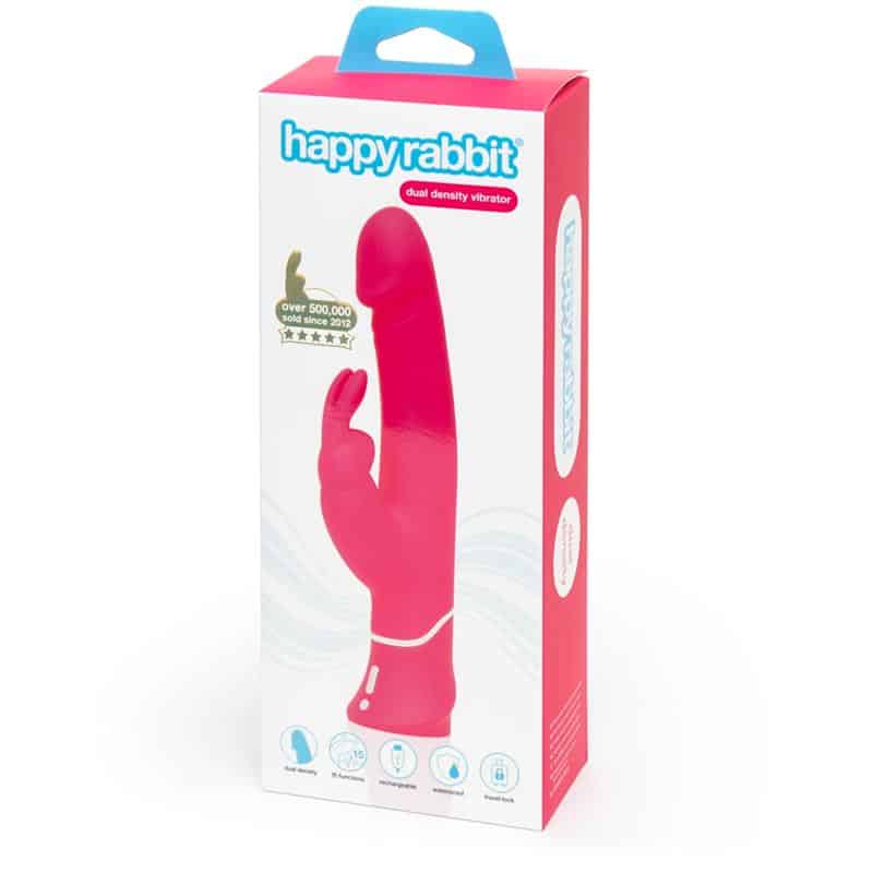 Happy Rabbit - Vibrador Realistic Dual Density Rabbit Rosa - Image 6