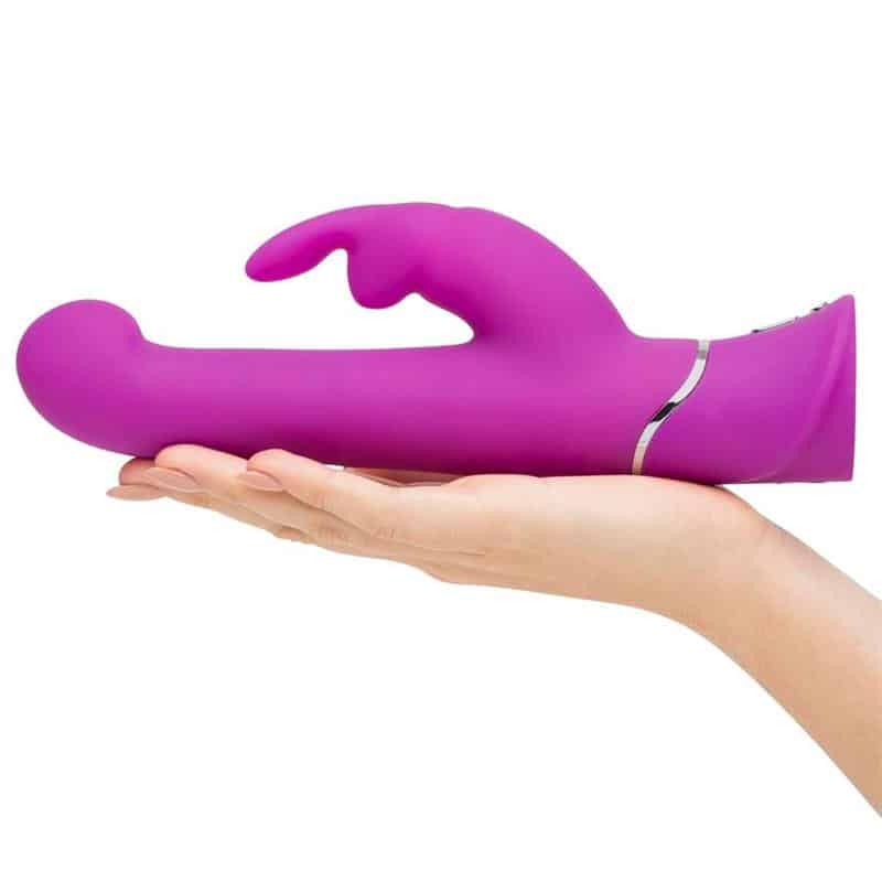 Happy Rabbit - Vibrador Rotador Beaded Punto-G Purpura - Image 3