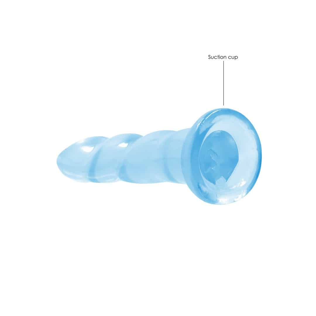 Dildo Non-Realistic Crystal Clear 7 /17 Cm Azul Realrock - Image 3