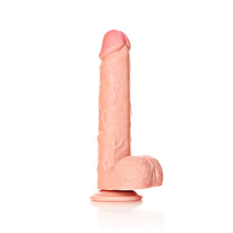 Dildo Realista Com Testículos Straight 9 /23 Cm Flesh Realrock
