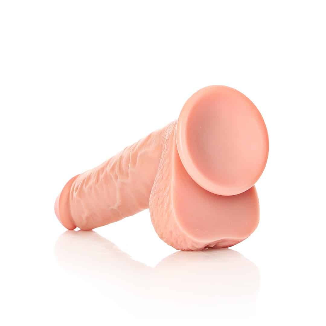 Dildo Realista Com Testículos Straight 9 /23 Cm Flesh Realrock - Image 5