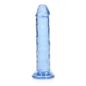 Dildo Straight Realistic Crystal Clear 6 /14,5 Cm Azul Realrock