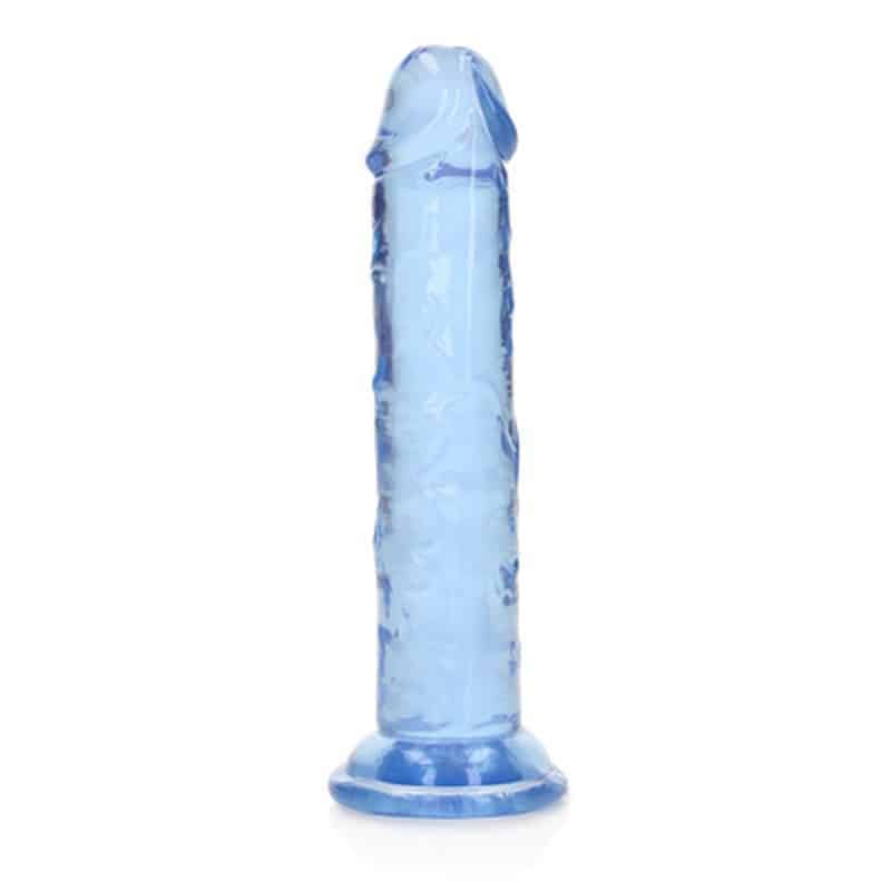 Dildo Straight Realistic Crystal Clear 6 /14,5 Cm Azul Realrock