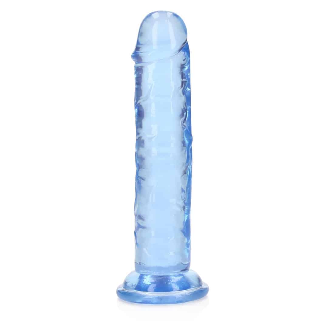 Dildo Straight Realistic Crystal Clear 6 /14,5 Cm Azul Realrock - Image 4