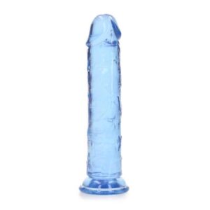 Dildo Straight Realistic Crystal Clear 7 /18 Cm Azul Realrock
