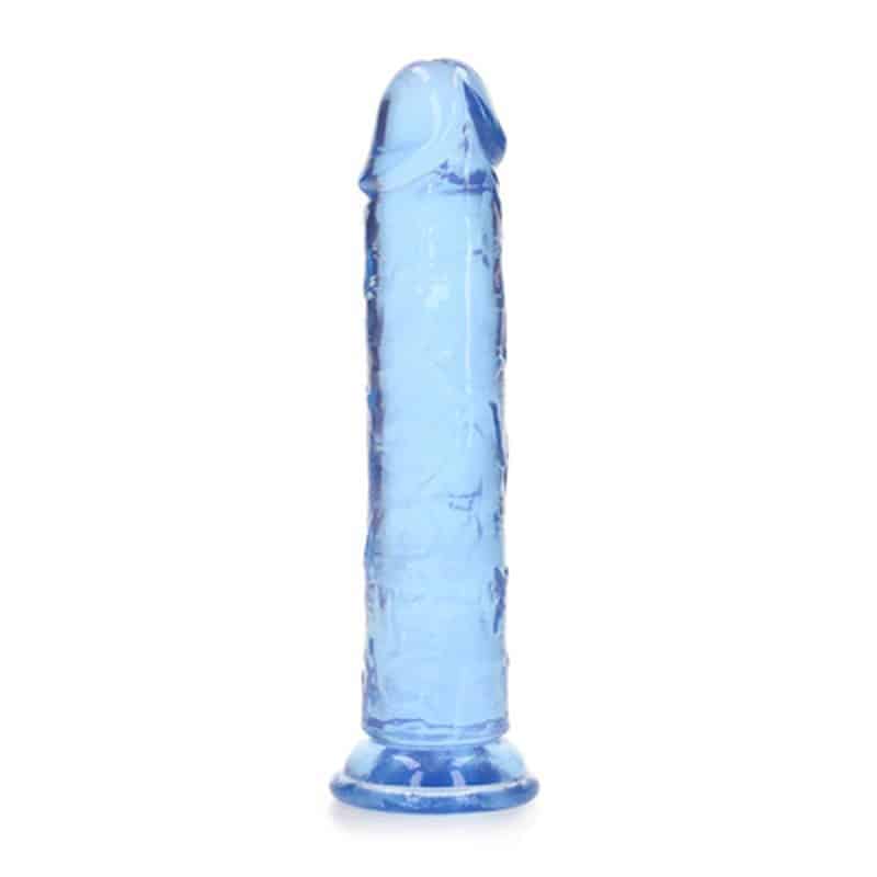 Dildo Straight Realistic Crystal Clear 7 /18 Cm Azul Realrock