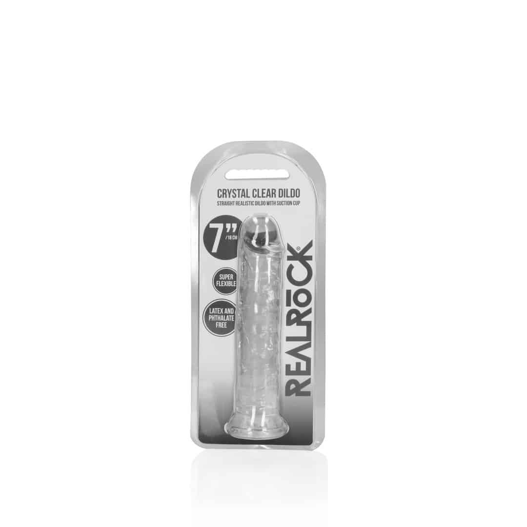 Dildo Straight Realistic Crystal Clear 7 /18 Cm Transparente Realrock - Image 2